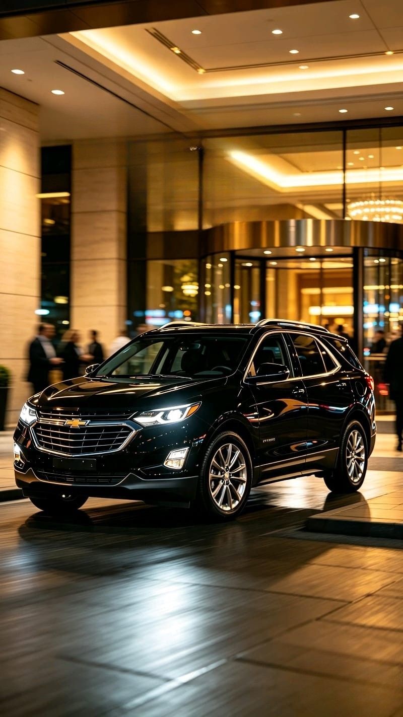 SUV executivo em operação urbana noturna